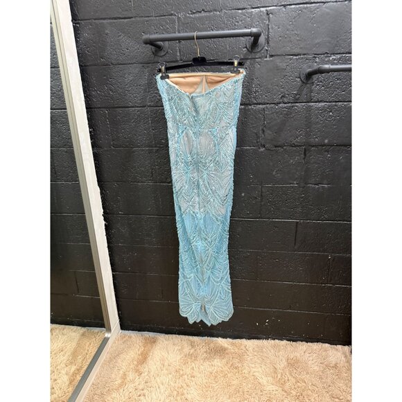 Bronx and Banco Giselle Maxi Dress in Powder Blue - Picture 6 of 7